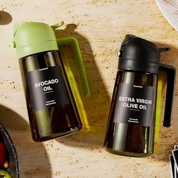 The 2-in-1 Precise-Pour™ Glass Oil Sprayer & Dispenser